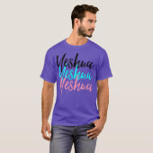 Hebreeuwse naam Jezus Joshua Christelijk Ergerscha T-shirt (Voorkant volledig)