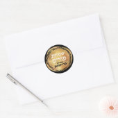 Hebreeuwse naam Purim Mishloach Manot Custom Gold Ronde Sticker (Envelop)