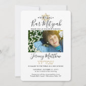 Hebreeuwse naam Virtuele balk Mitzvah 2 Foto Gold Kaart (Voorkant)