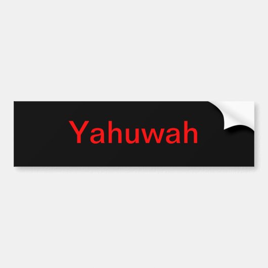 Hebreeuwse namen van God. Bumpersticker (Voorkant)