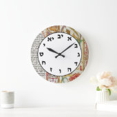 Hebreeuwse nummerklok Joodse letters  Judaica Grote Klok (Huis)