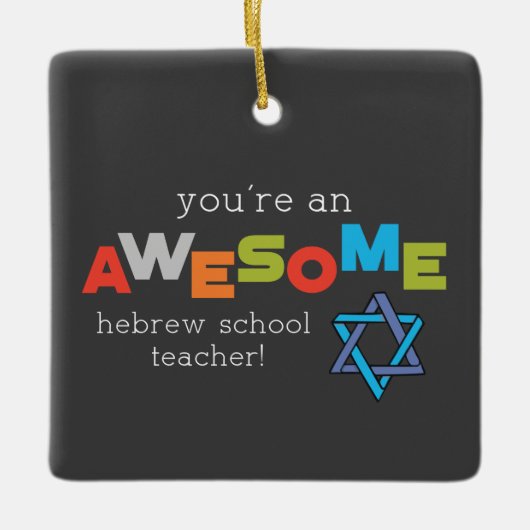 Hebreeuwse onderwijsdag, Geweldige Keramisch Ornament (Voorkant)