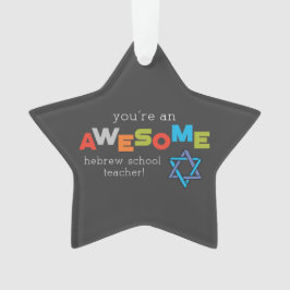 Hebreeuwse onderwijsdag, Geweldige Ornament