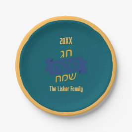 Hebreeuwse Pesach familie Seder diner Papieren Bordje