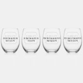 Hebreeuwse Pesach Pascha Seder Vier vragen Wijnglas Zonder Voet (Achterkant)