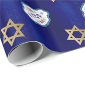 Hebreeuwse "Pesach"-tekstpasserpapier met cadeautj Cadeaupapier (Rol Hoek)