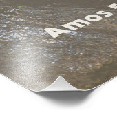 Hebreeuwse profeet Amos Quote Justice & Righteines Foto Afdruk (Hoek)