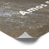 Hebreeuwse profeet Amos Quote Justice & Righteines Poster (Hoek)