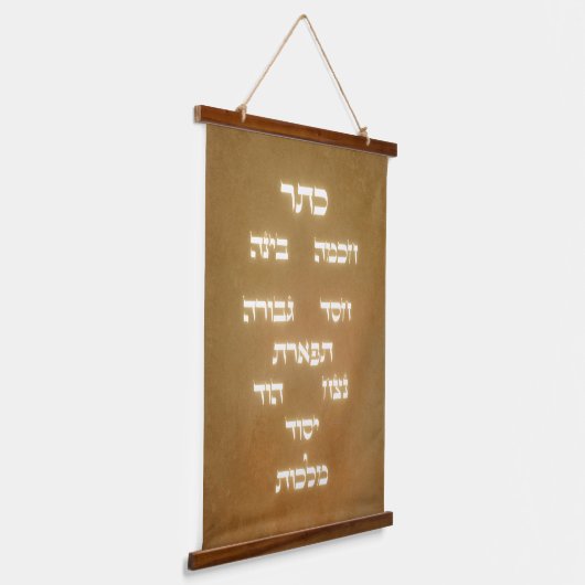 Hebreeuwse Sefirot-boom van de Golden Ggloed Lette Hangend Wandkleed (Gebogen)