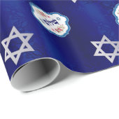 Hebreeuwse "Shalom"-tekstPassover Gift Wrapping Pa Cadeaupapier (Rol Hoek)
