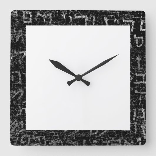 Hebreeuwse tekst vierkante klok (Voorkant)