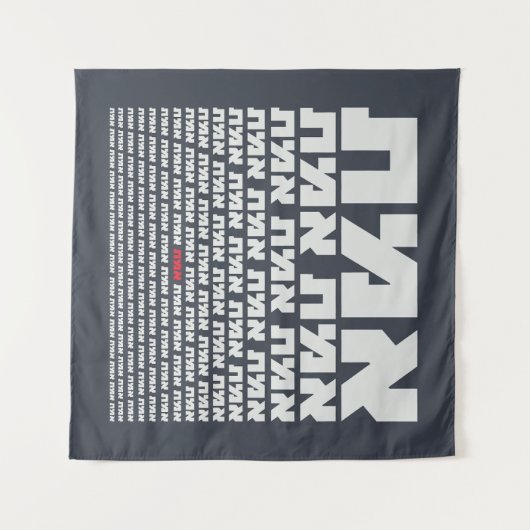 Hebreeuwse Typografie "EMMET" - "The Truth" Light Wandkleed (Voorkant (horizontaal))