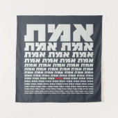 Hebreeuwse Typografie "EMMET" - "The Truth" Light Wandkleed (Voorkant)