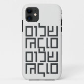 Hebreeuwse Typografie: Shalom Shalom Case-Mate iPhone Case (Achterkant)