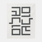 Hebreeuwse Typografie: Shalom Shalom Fleece Deken (Voorkant)