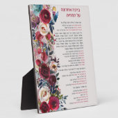 Hebreeuwse verbijstering na maal Al Hamichya Fotoplaat (Zijkant)