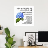 Hebreeuwse verlichting voor kaarsen uit Shabbat Hy Poster (Thuiskantoor)