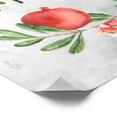 Hebreeuwse, versleten Pomegranates Canvas Print (Hoek)