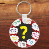 Hebreeuwse vragen sleutelhanger (Voorkant)