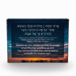Hebreeuwse zegening voor de Kindling de Shabbat-ka Fotoblokken