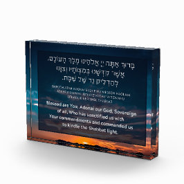 Hebreeuwse zegening voor de Kindling de Shabbat-ka Fotoblokken