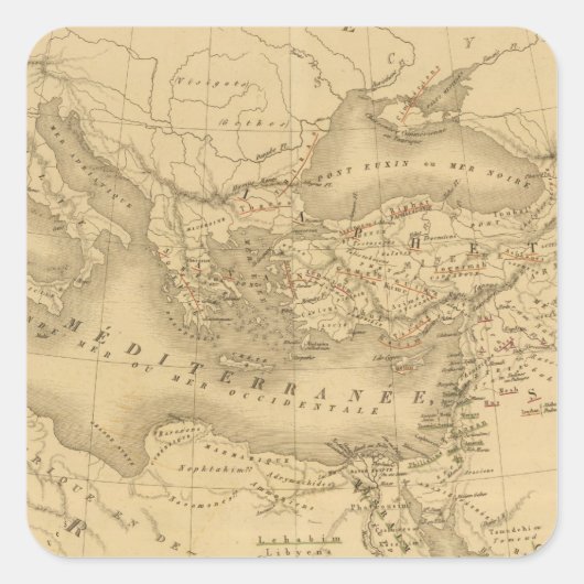 Hebreux Vierkante Sticker (Voorkant)