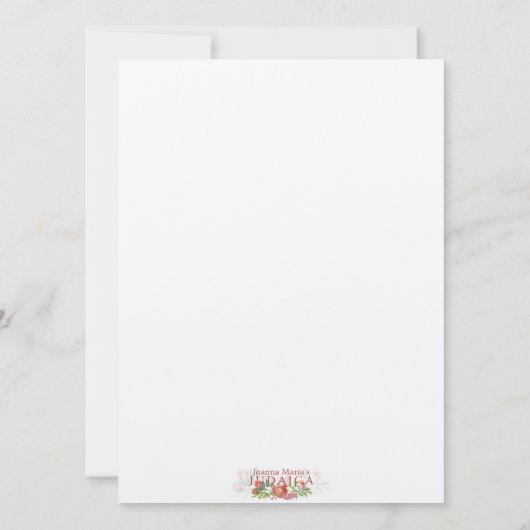 Hebrew Al ha-Nisim Hanukkah Prayer Kaart (Achterkant)