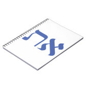 Hebrew Aleph Tav Blue Notitieboek (Linkerzijde)