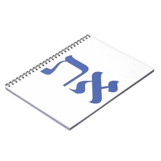 Hebrew Aleph Tav Blue Notitieboek (Linkerzijde)