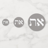 Hebrew Aleph-Tav Confetti (Achterkanten)
