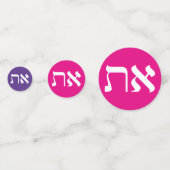 Hebrew Aleph-Tav Confetti (Voorkanten)