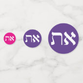 Hebrew Aleph-Tav Confetti (Achterkanten)