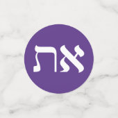 Hebrew Aleph-Tav Confetti (Kleine voorkant)