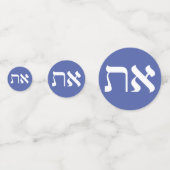 Hebrew Aleph-Tav Confetti (Achterkanten)