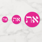 Hebrew Aleph-Tav Confetti (Achterkanten)