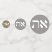 Hebrew Aleph-Tav Confetti (Achterkanten)