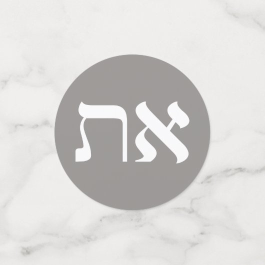 Hebrew Aleph-Tav Confetti (Kleine voorkant)