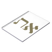 Hebrew Aleph Tav Gold Notitieboek (Linkerzijde)