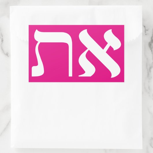Hebrew Aleph Tav Rechthoekige Sticker (Tas)