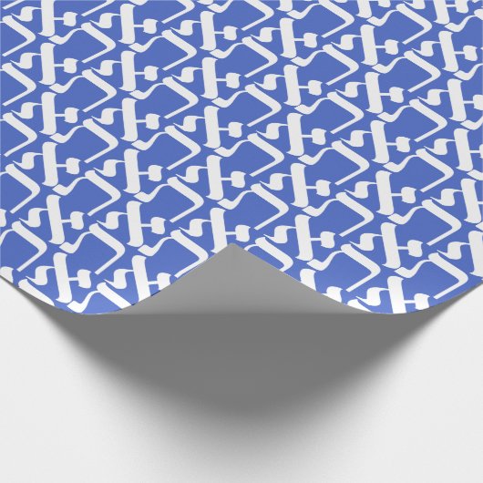 Hebrew Aleph Tav White Cadeaupapier (Hoek)