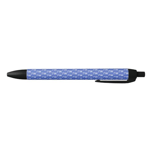 Hebrew Aleph Tav White Zwarte Inkt Pen (Bodem)