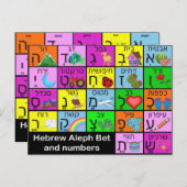 Hebrew Alephbet-flitskaart Briefkaart (Voorkant / Achterkant)