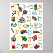 Hebrew Alphabet Poster (Voorkant)