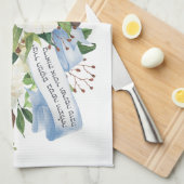 Hebrew Birkat Ha-Bayit Blessing for Home Theedoek (Quarter Fold)