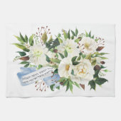 Hebrew Birkat Ha-Bayit Blessing for Home Theedoek (Horizontaal)