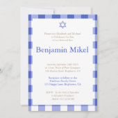 Hebrew Brit Milah Baby Boy Jewish Blue Kaart (Voorkant)