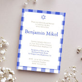 Hebrew Brit Milah Baby Boy Jewish Blue Kaart