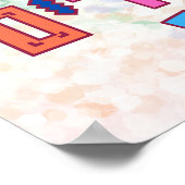 Hebrew Chag Purim Sameach Joyful Colorful Poster (Hoek)