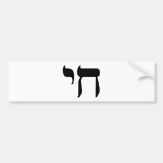 Hebrew Chai-symbool Bumpersticker