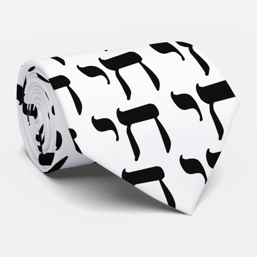 Hebrew Chai-symbool Stropdas (Opgerold)